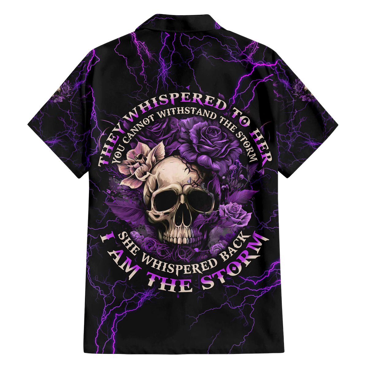 I Am The Storm Rose Skull Family Matching Tank Maxi Dress and Hawaiian Shirt - Wonder Print Shop