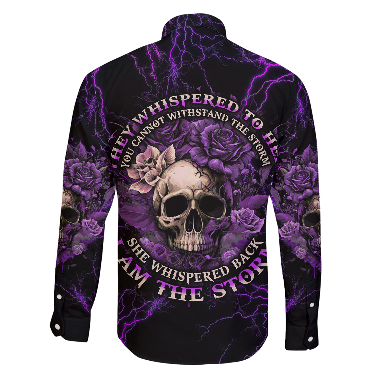 I Am The Storm Rose Skull Family Matching Tank Maxi Dress and Hawaiian Shirt - Wonder Print Shop