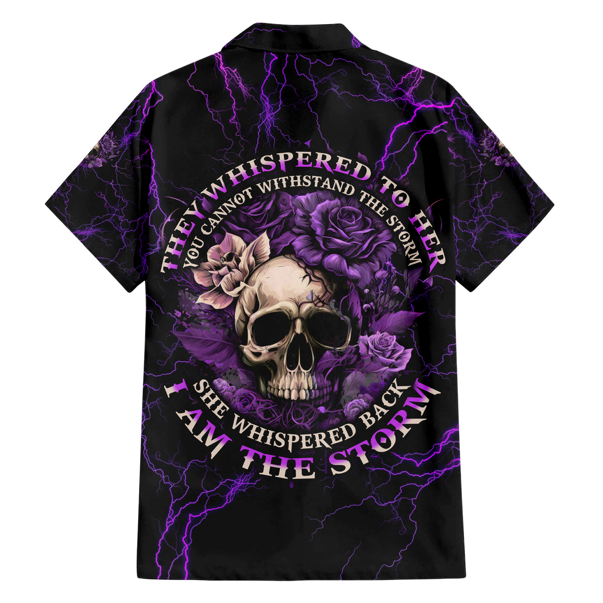 I Am The Storm Rose Skull Hawaiian Shirt - Wonder Print Shop