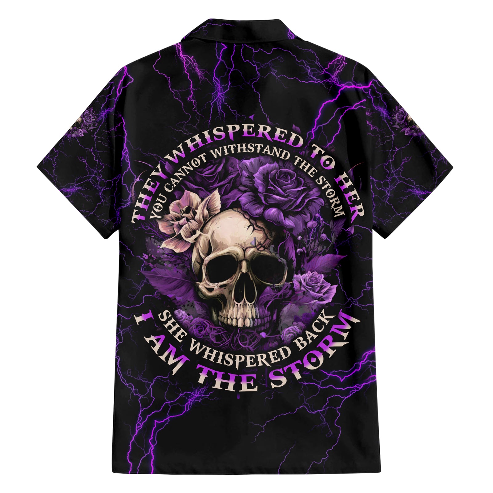 I Am The Storm Rose Skull Hawaiian Shirt - Wonder Print Shop