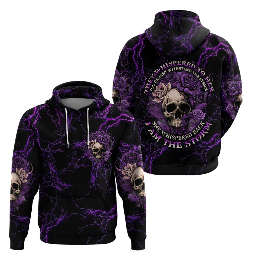 I Am The Storm Rose Skull Hoodie - Wonder Print Shop