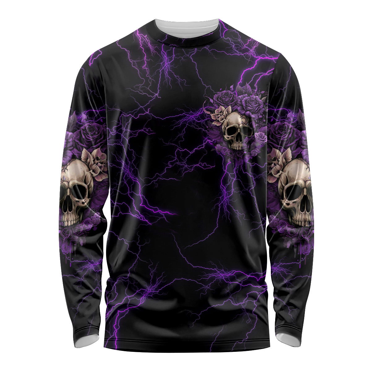 I Am The Storm Rose Skull Long Sleeve Shirt - Wonder Print Shop