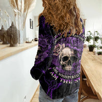 I Am The Storm Rose Skull Women Casual Shirt - Wonder Print Shop