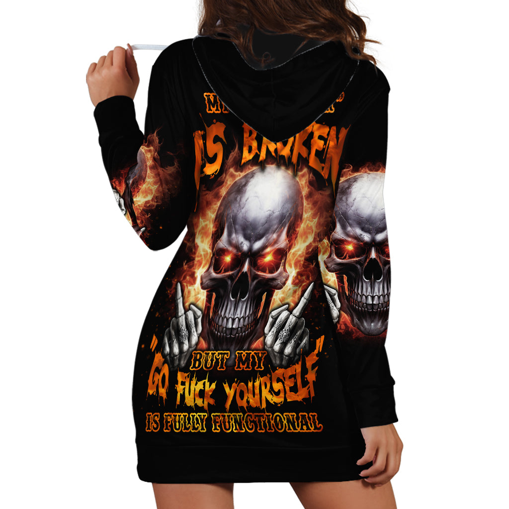 Give Me A F Is Broken But My Go F Yourself Hoodie Dress - Wonder Print Shop