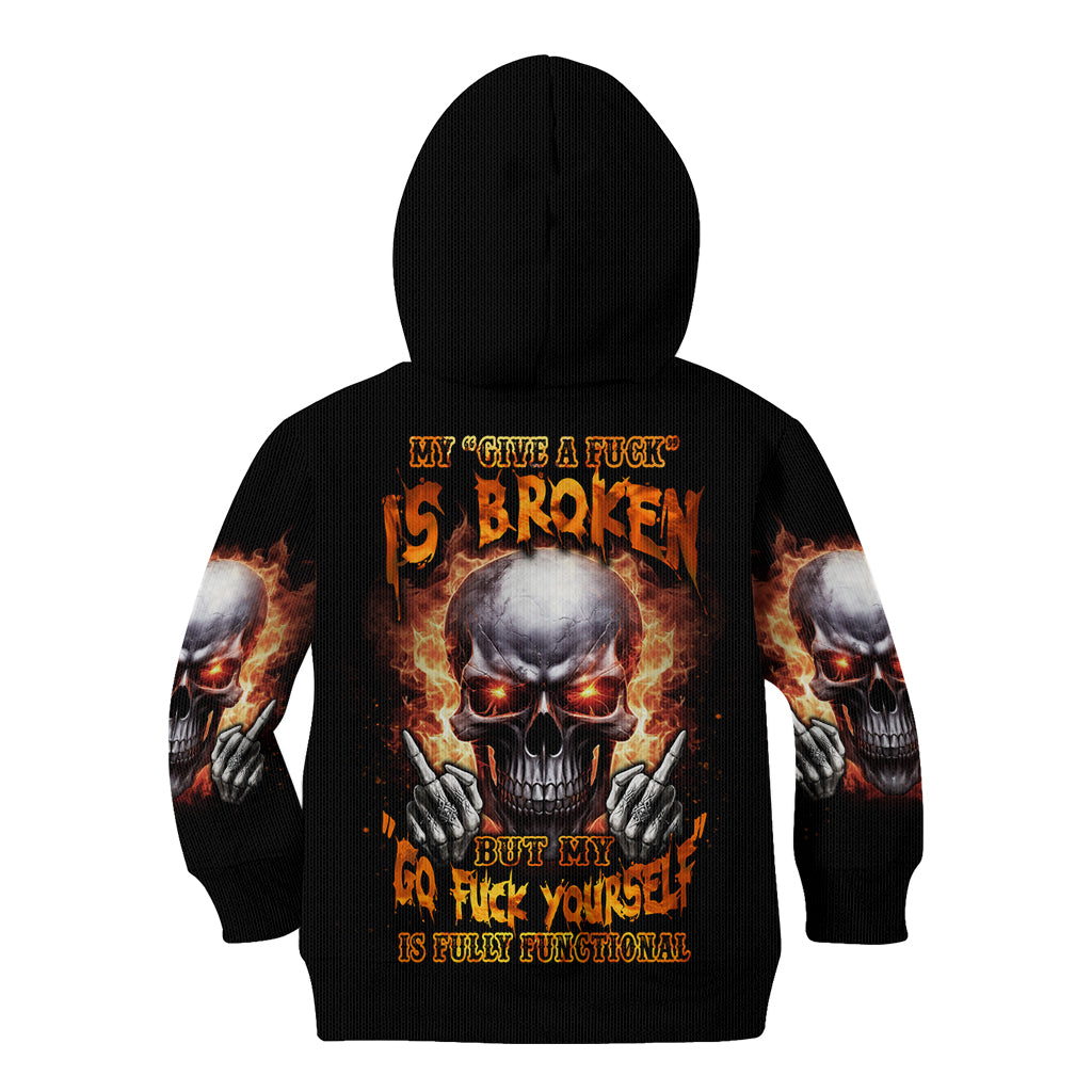 Give Me A F Is Broken But My Go F Yourself Kid Hoodie - Wonder Print Shop