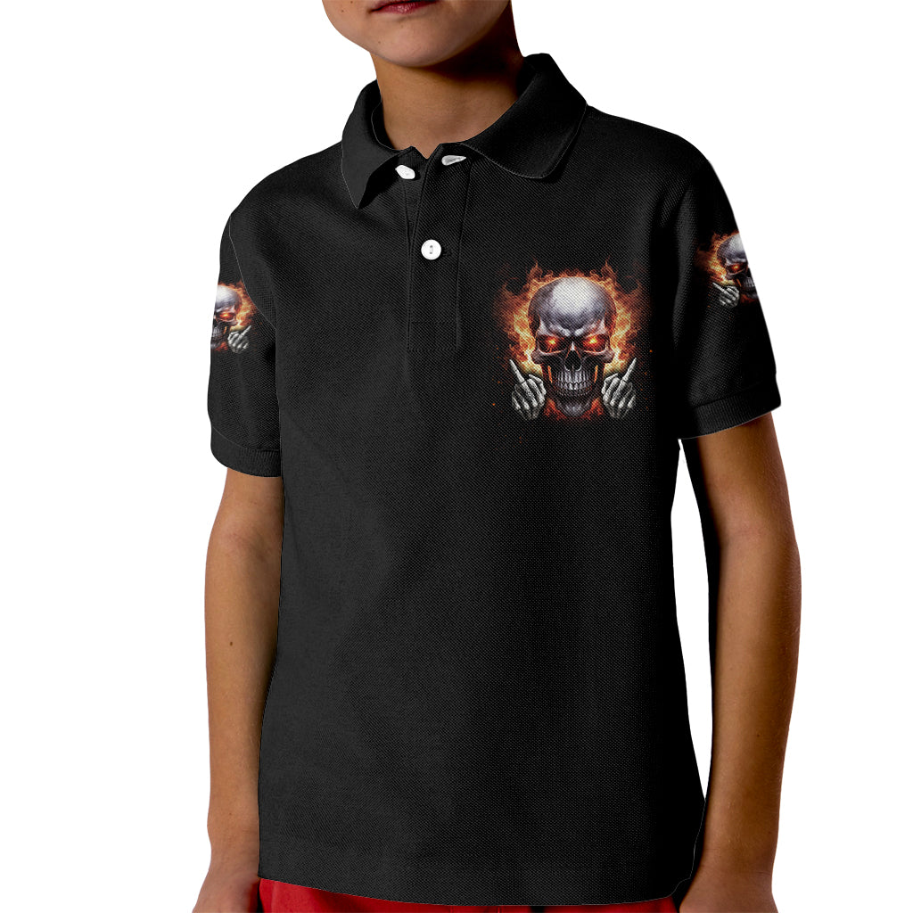 Give Me A F Is Broken But My Go F Yourself Kid Polo Shirt - Wonder Print Shop