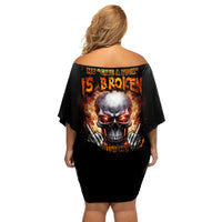 Give Me A F Is Broken But My Go F Yourself Off Shoulder Short Dress - Wonder Print Shop