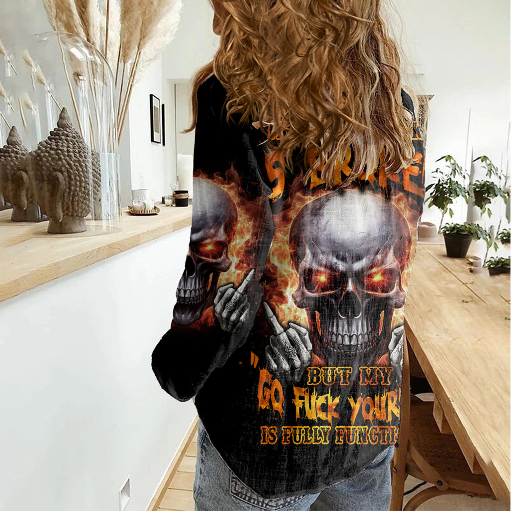 Give Me A F Is Broken But My Go F Yourself Women Casual Shirt - Wonder Print Shop