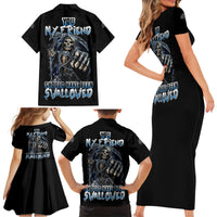You My Friend Should Have Been Swallowed Family Matching Short Sleeve Bodycon Dress and Hawaiian Shirt - Wonder Print Shop