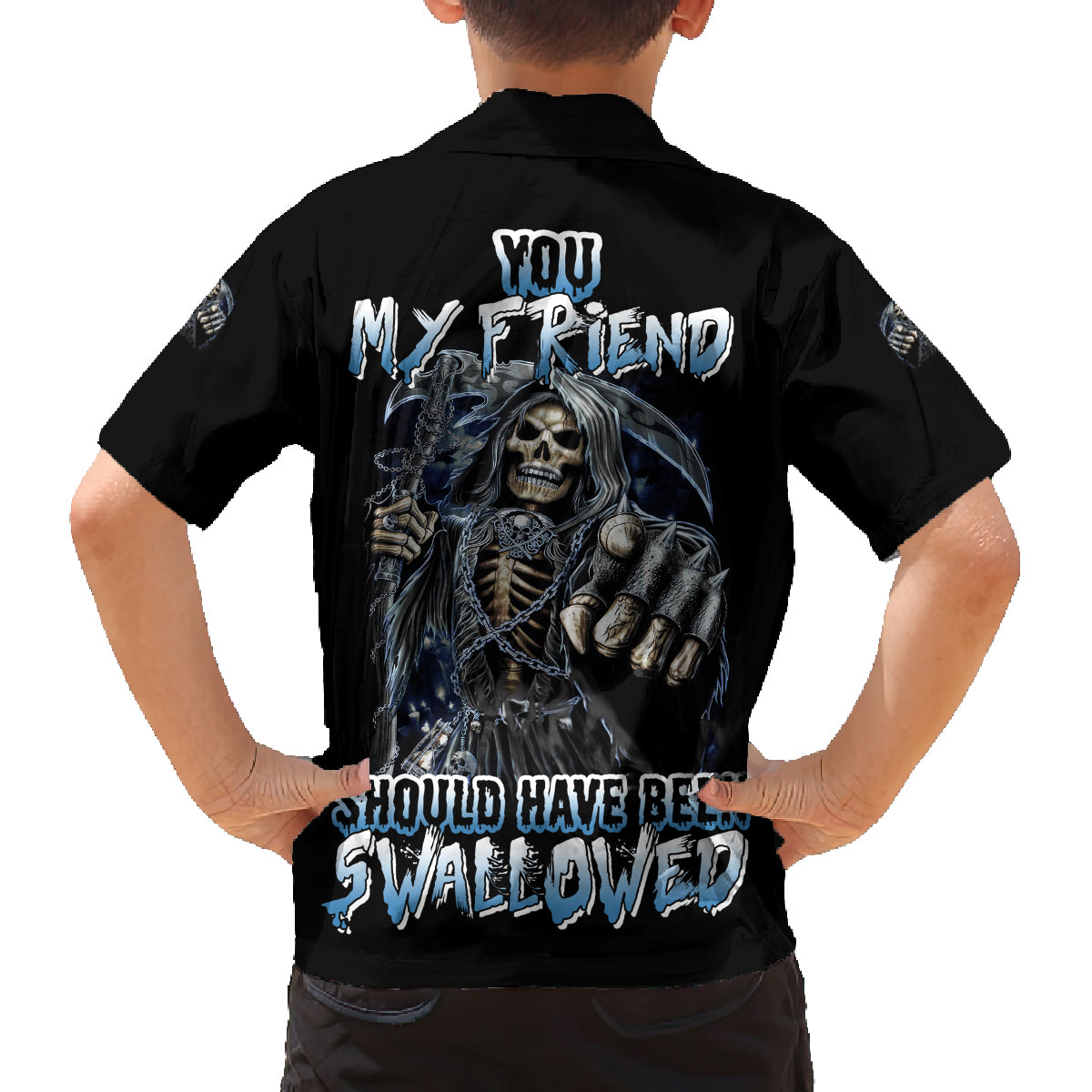 You My Friend Should Have Been Swallowed Family Matching Summer Maxi Dress and Hawaiian Shirt - Wonder Print Shop