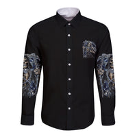 You My Friend Should Have Been Swallowed Long Sleeve Button Shirt - Wonder Print Shop