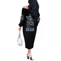 You My Friend Should Have Been Swallowed Off The Shoulder Long Sleeve Dress - Wonder Print Shop