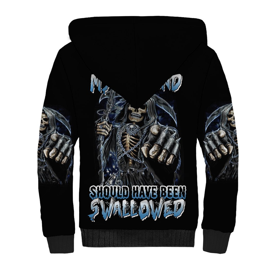 You My Friend Should Have Been Swallowed Sherpa Hoodie - Wonder Print Shop