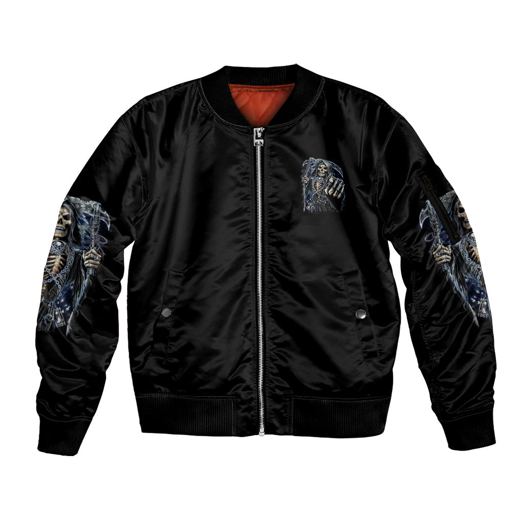 You My Friend Should Have Been Swallowed Sleeve Zip Bomber Jacket - Wonder Print Shop