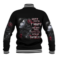 Don't Try To Figure Me Out Baseball Jacket - Wonder Print Shop