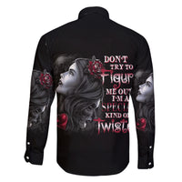 Don't Try To Figure Me Out Family Matching Off Shoulder Long Sleeve Dress and Hawaiian Shirt - Wonder Print Shop