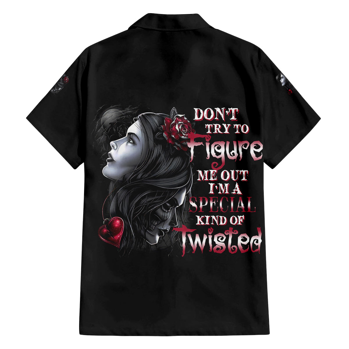 Don't Try To Figure Me Out Family Matching Off Shoulder Short Dress and Hawaiian Shirt - Wonder Print Shop