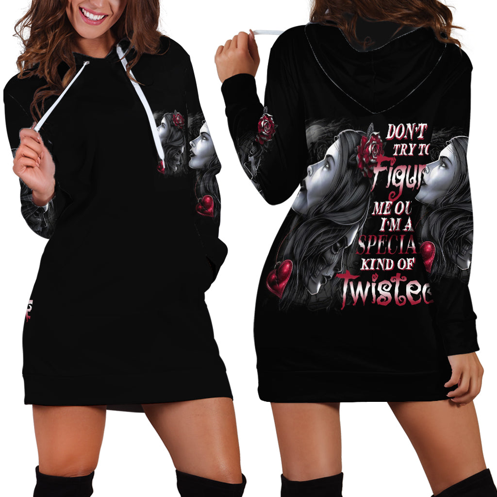 Don't Try To Figure Me Out Hoodie Dress - Wonder Print Shop