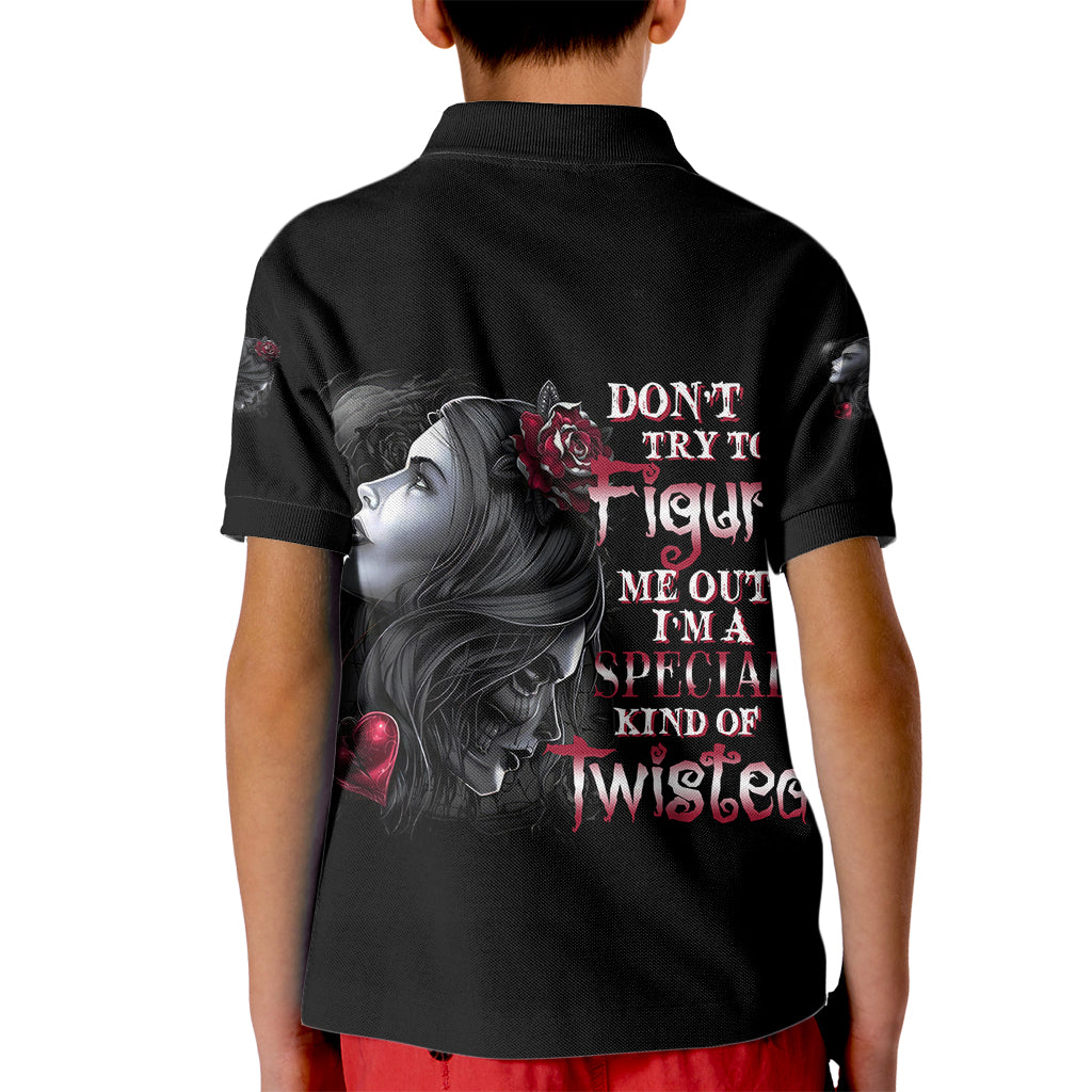 Don't Try To Figure Me Out Kid Polo Shirt - Wonder Print Shop