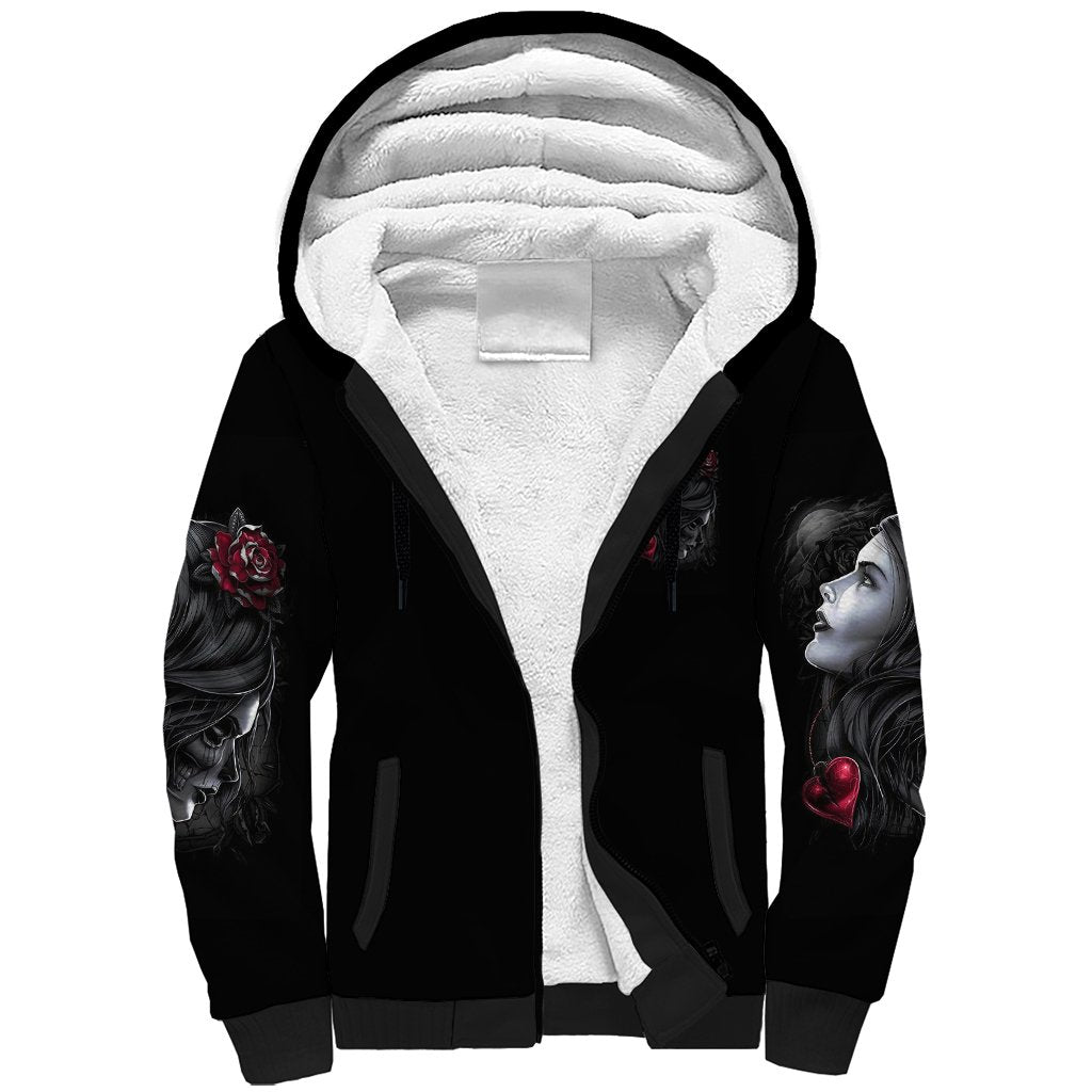 Don't Try To Figure Me Out Sherpa Hoodie - Wonder Print Shop