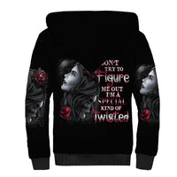 Don't Try To Figure Me Out Sherpa Hoodie - Wonder Print Shop
