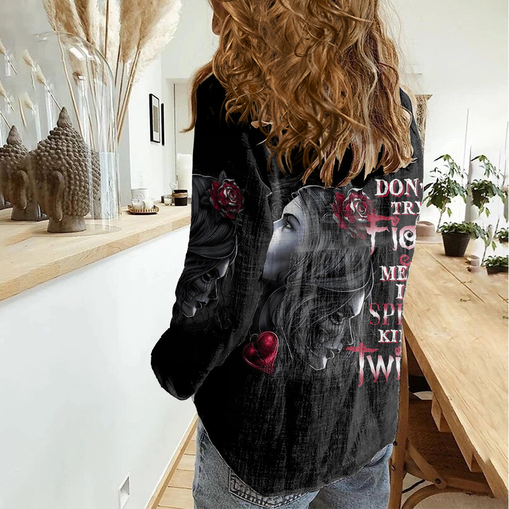 Don't Try To Figure Me Out Women Casual Shirt - Wonder Print Shop