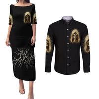 I'm Not Rude I Just Have The Balls Couples Matching Puletasi Dress and Long Sleeve Button Shirt - Wonder Print Shop