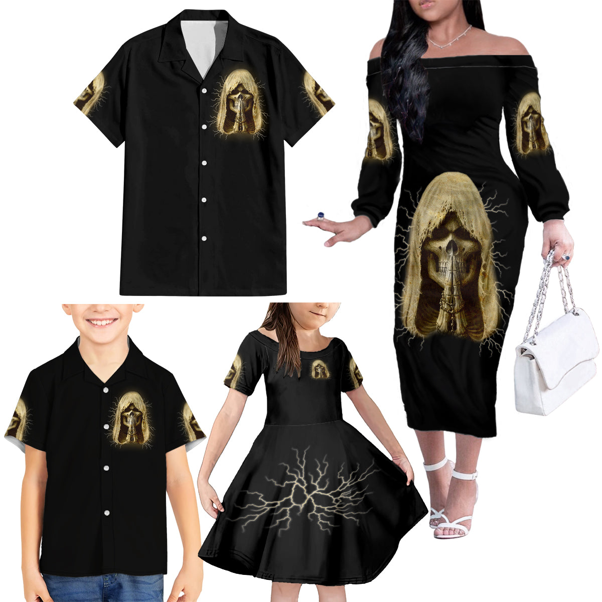 I'm Not Rude I Just Have The Balls Family Matching Off Shoulder Long Sleeve Dress and Hawaiian Shirt - Wonder Print Shop