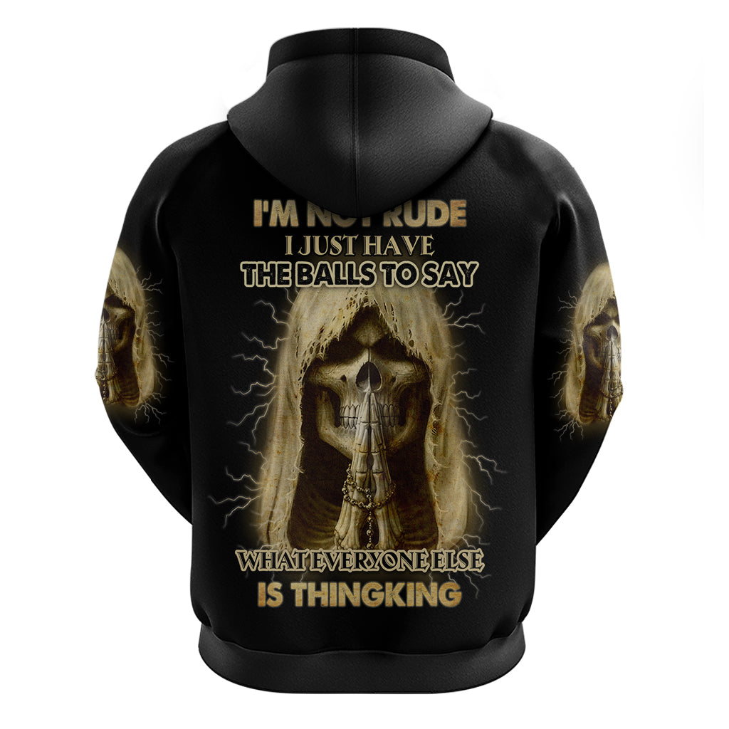 I'm Not Rude I Just Have The Balls Hoodie - Wonder Print Shop
