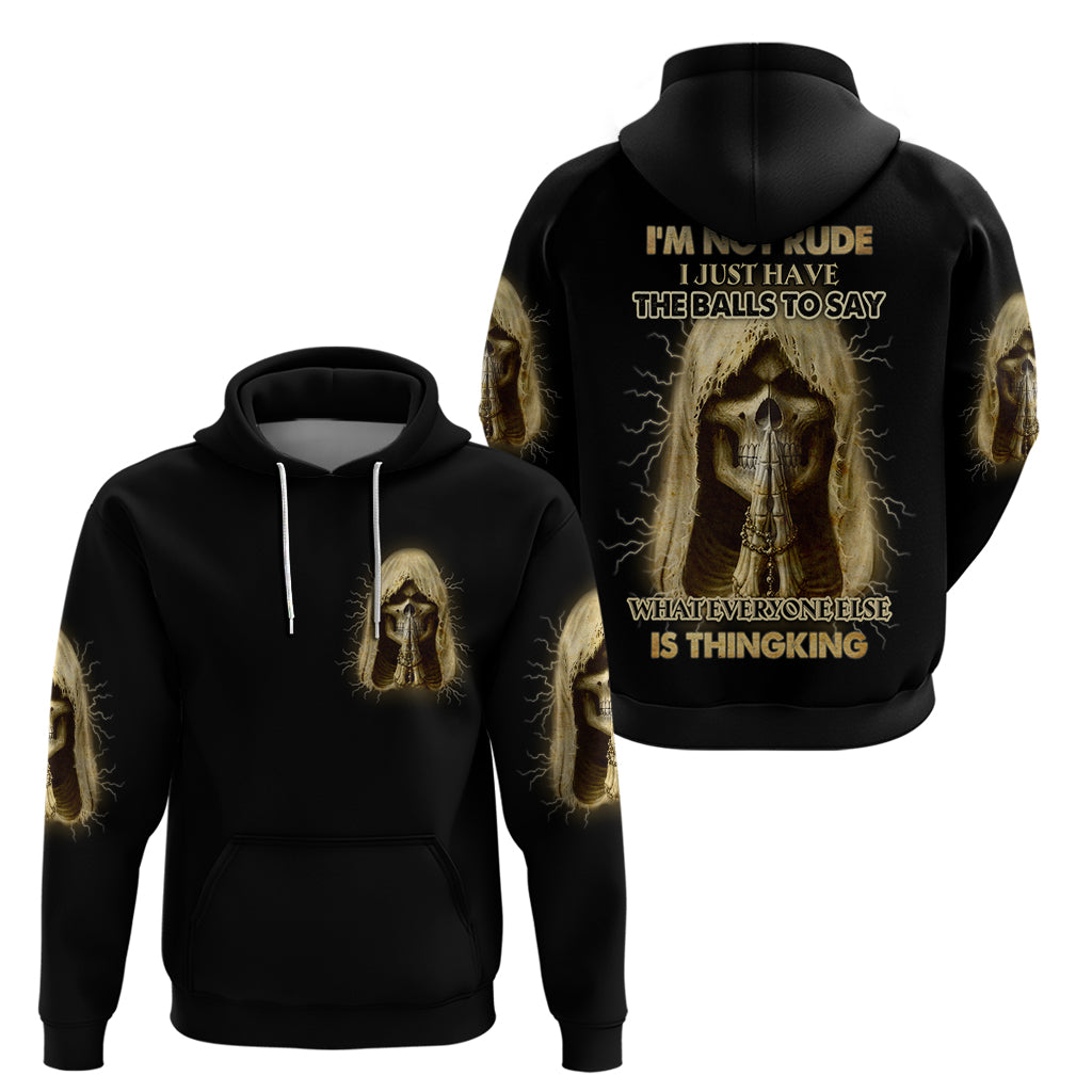 I'm Not Rude I Just Have The Balls Hoodie - Wonder Print Shop