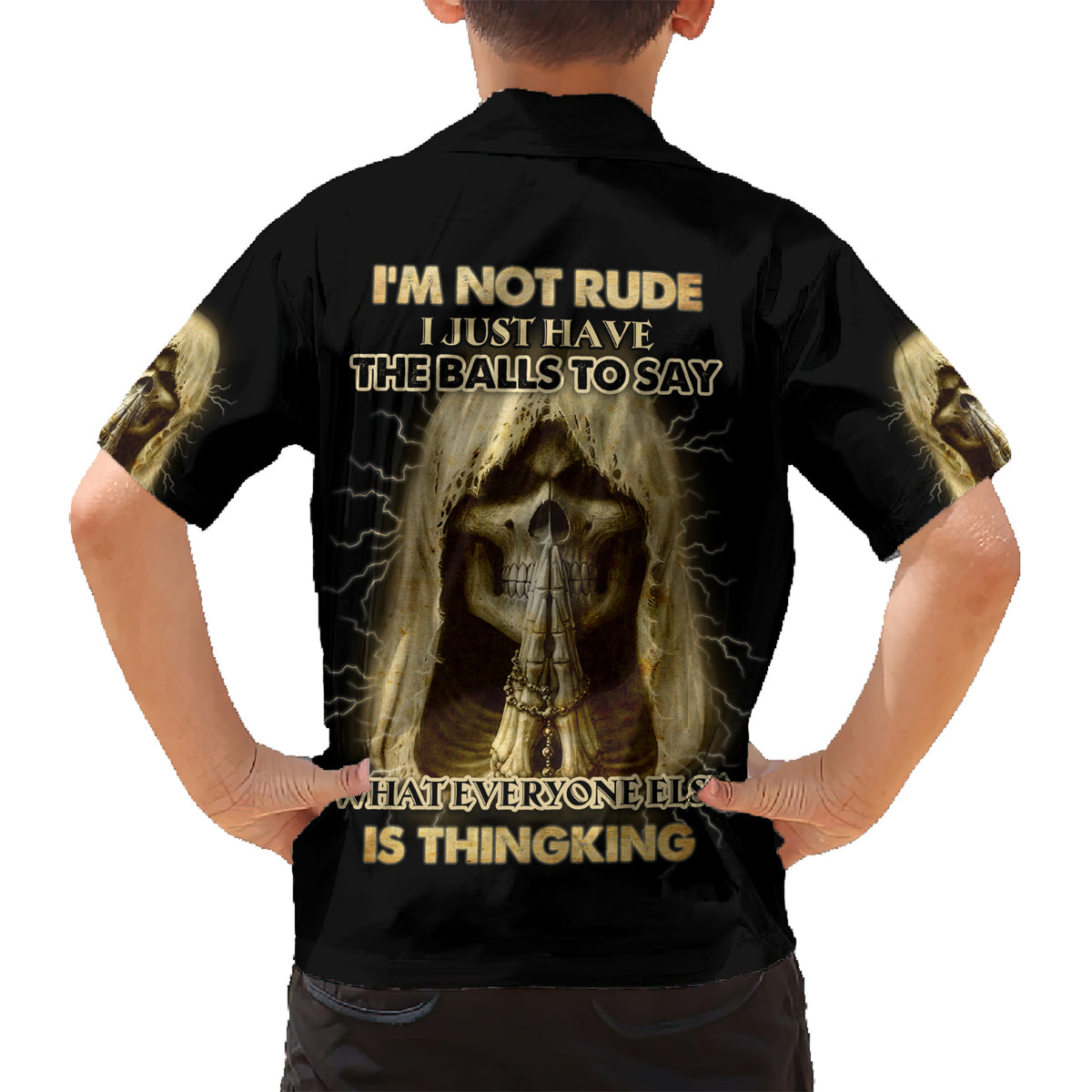 I'm Not Rude I Just Have The Balls Kid Hawaiian Shirt - Wonder Print Shop