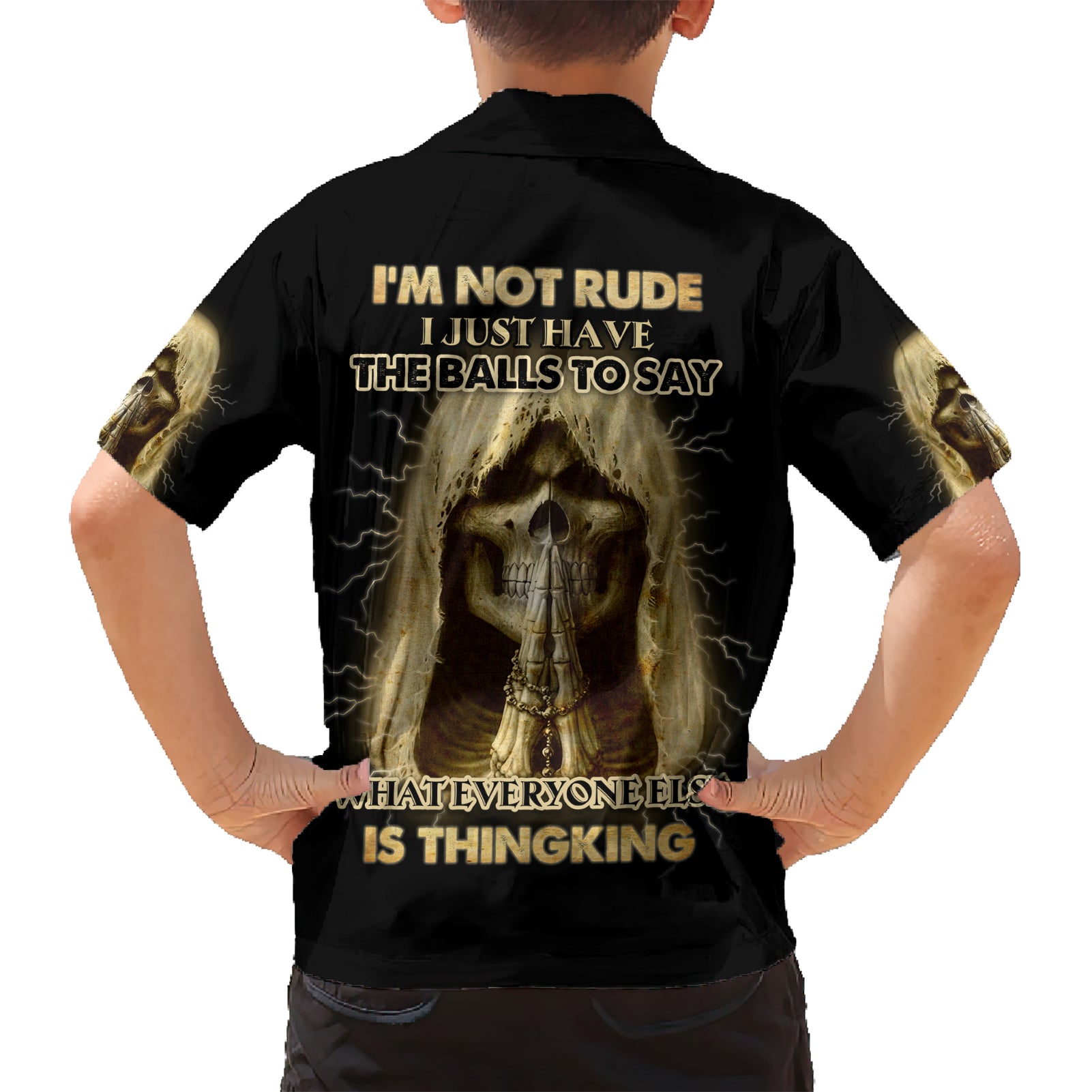I'm Not Rude I Just Have The Balls Kid Hawaiian Shirt - Wonder Print Shop