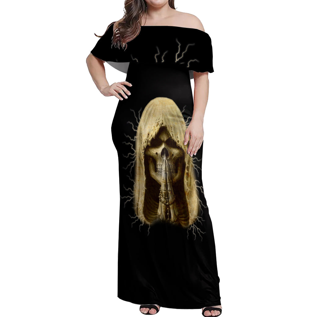 I'm Not Rude I Just Have The Balls Off Shoulder Maxi Dress - Wonder Print Shop