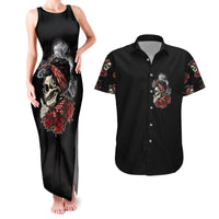 Skl Rose - Zero Fck Given Couples Matching Tank Maxi Dress and Hawaiian Shirt - Wonder Print Shop
