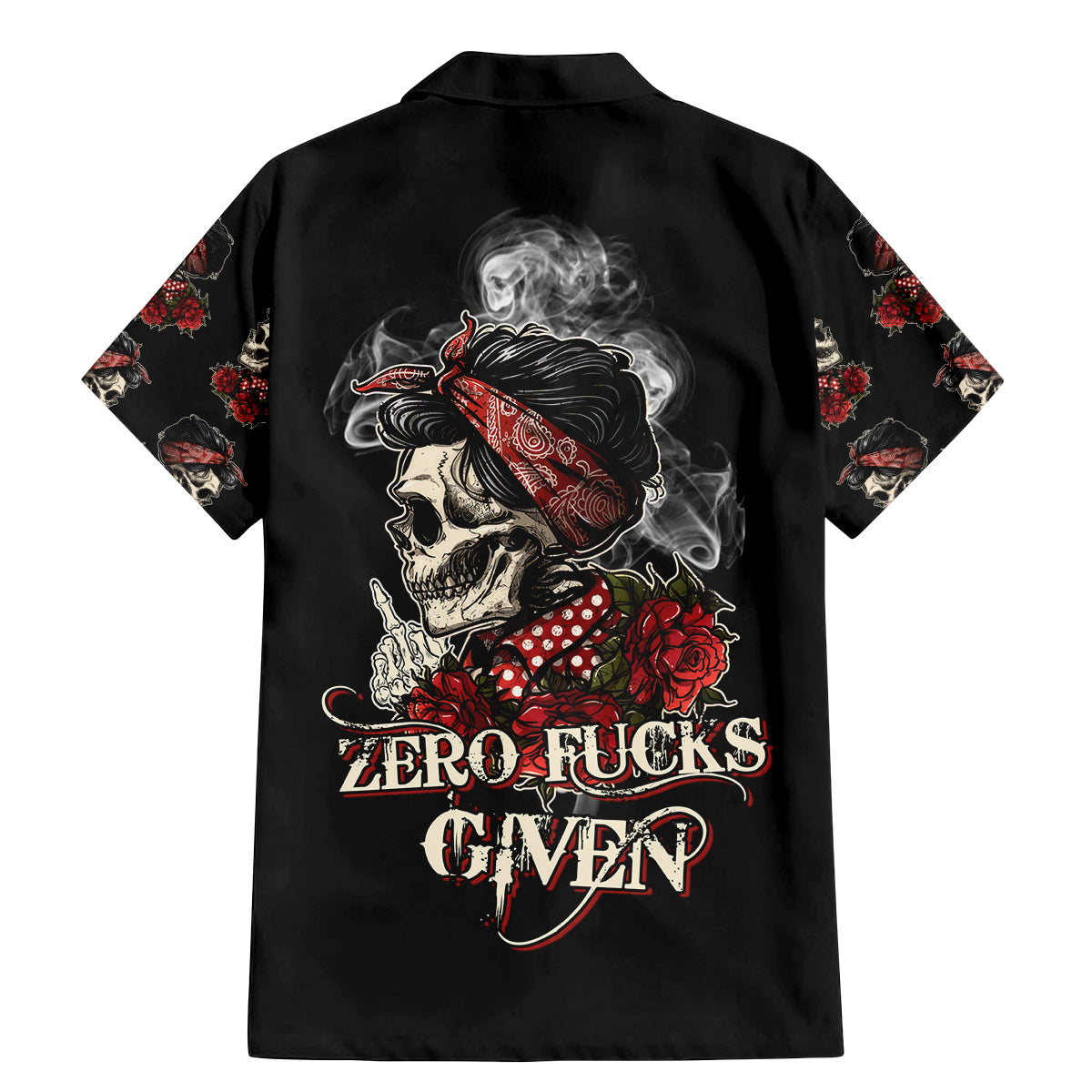 Skl Rose - Zero Fck Given Family Matching Mermaid Dress and Hawaiian Shirt - Wonder Print Shop