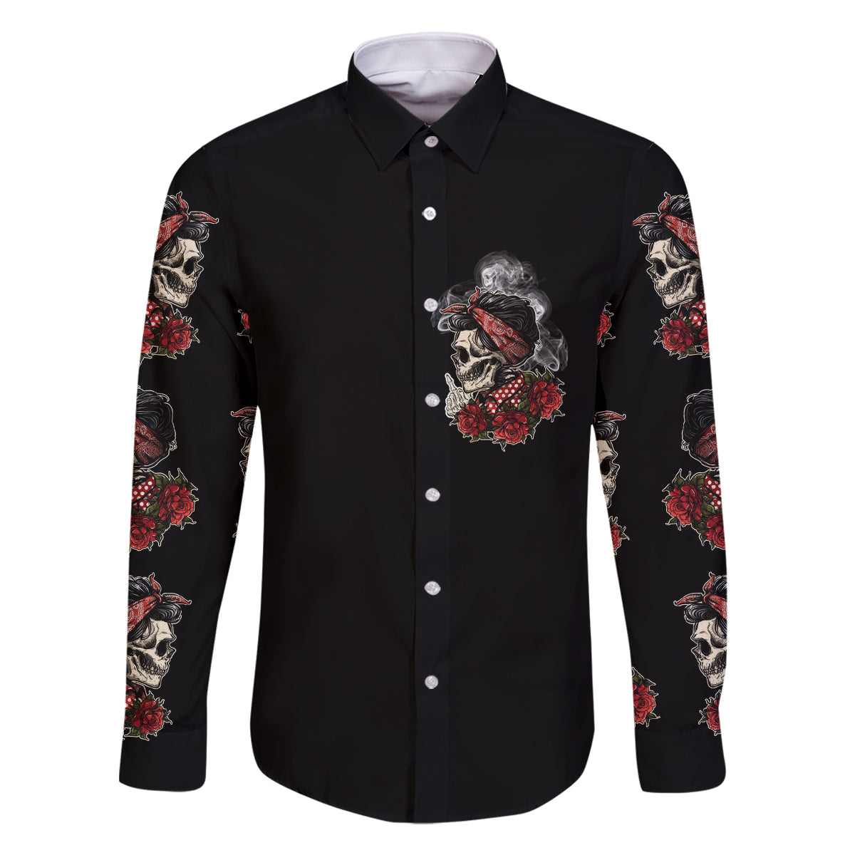 Skl Rose - Zero Fck Given Family Matching Summer Maxi Dress and Hawaiian Shirt - Wonder Print Shop