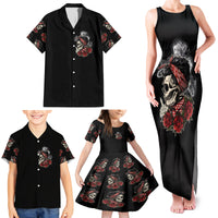 Skl Rose - Zero Fck Given Family Matching Tank Maxi Dress and Hawaiian Shirt - Wonder Print Shop