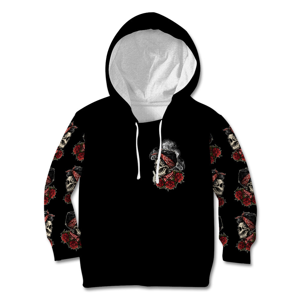Skl Rose - Zero Fck Given Kid Hoodie - Wonder Print Shop