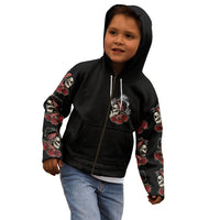 Skl Rose - Zero Fck Given Kid Hoodie - Wonder Print Shop