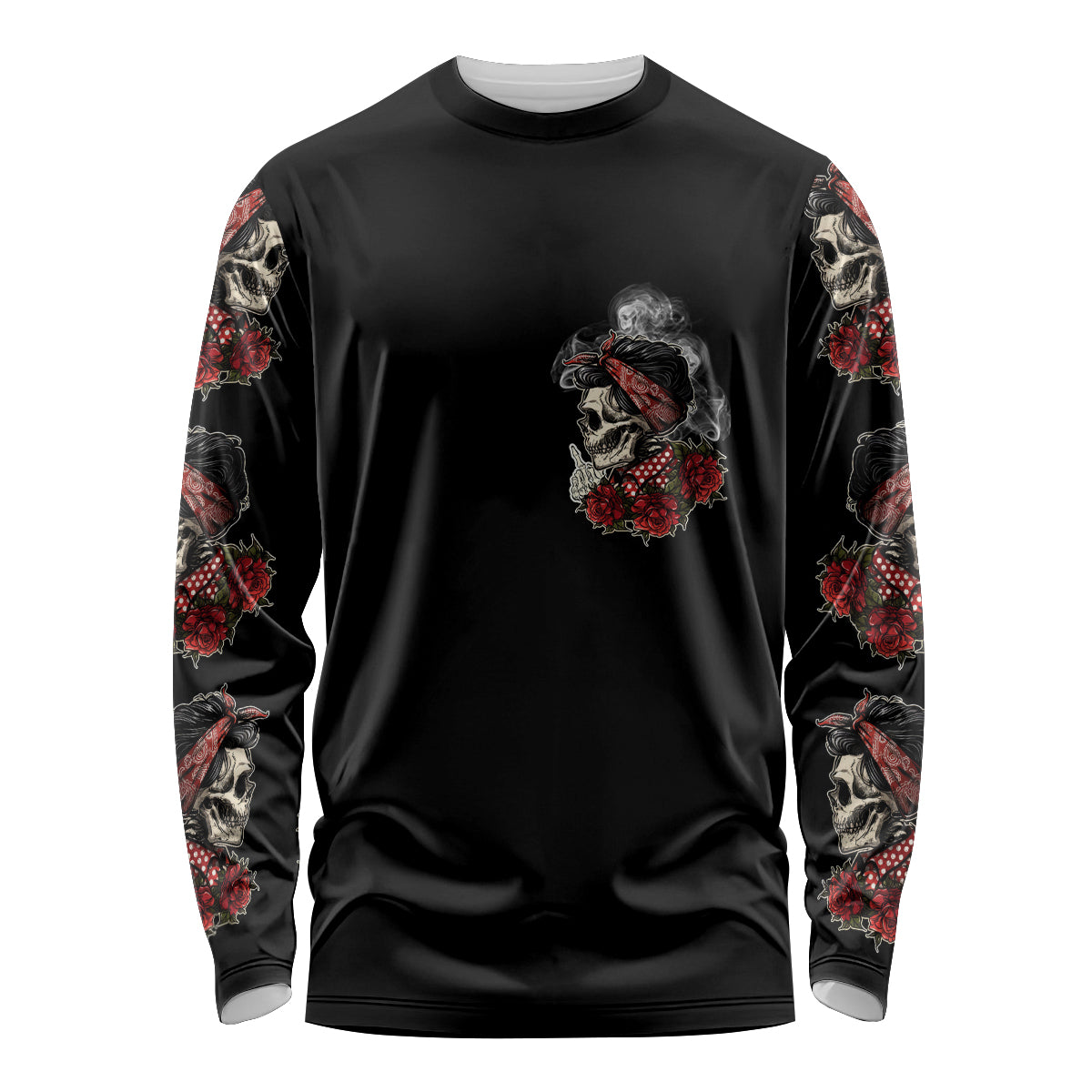 Skl Rose - Zero Fck Given Long Sleeve Shirt - Wonder Print Shop