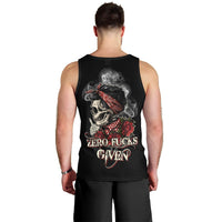 Skl Rose - Zero Fck Given Men Tank Top - Wonder Print Shop