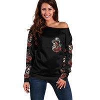 Skl Rose - Zero Fck Given Off Shoulder Sweater - Wonder Print Shop