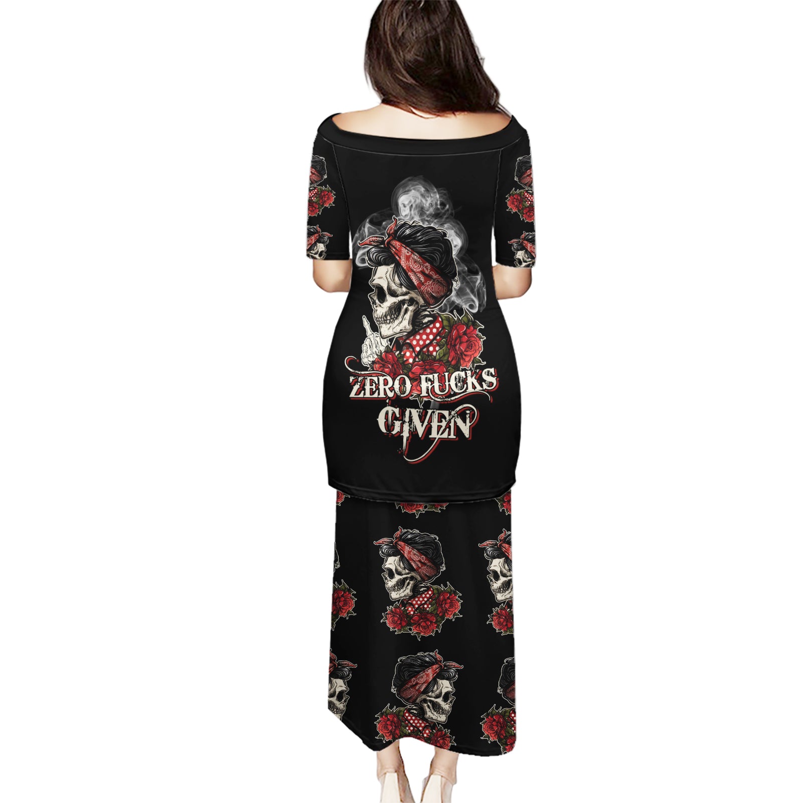 Skl Rose - Zero Fck Given Puletasi - Wonder Print Shop