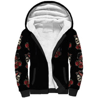 Skl Rose - Zero Fck Given Sherpa Hoodie - Wonder Print Shop