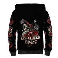 Skl Rose - Zero Fck Given Sherpa Hoodie - Wonder Print Shop