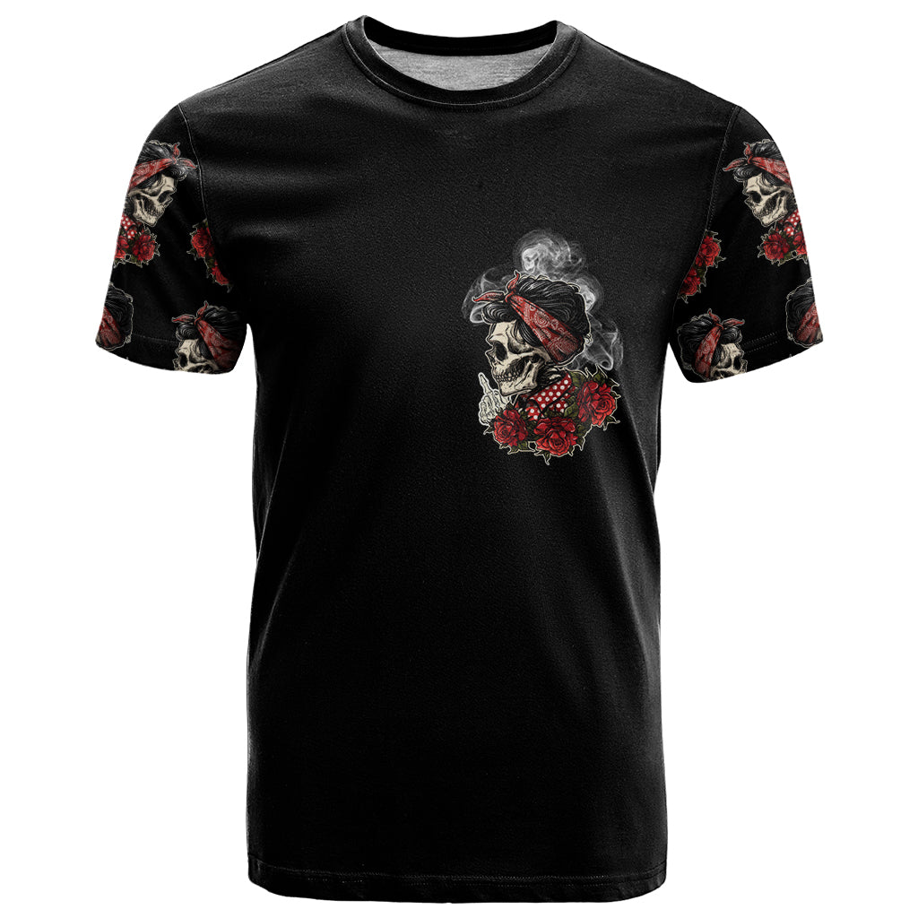 Skl Rose - Zero Fck Given T Shirt - Wonder Print Shop