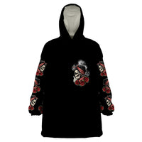 Skl Rose - Zero Fck Given Wearable Blanket Hoodie - Wonder Print Shop