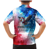 USA Christmas Family Matching Mermaid Dress and Hawaiian Shirt with Santa Eagle Red White Blue Snowflake Pattern and American Flag - Wonder Print Shop