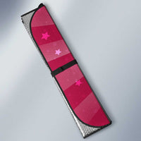 USA Christmas Auto Sun Shade with Bald Eagle Seal Pink Starburst Pattern and Festive Holiday Icons - Wonder Print Shop