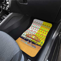 Vatican Christmas Car Mats with Bethlehem Silhouette Yellow Red Green Pattern and Baby Jesus Manger - Wonder Print Shop